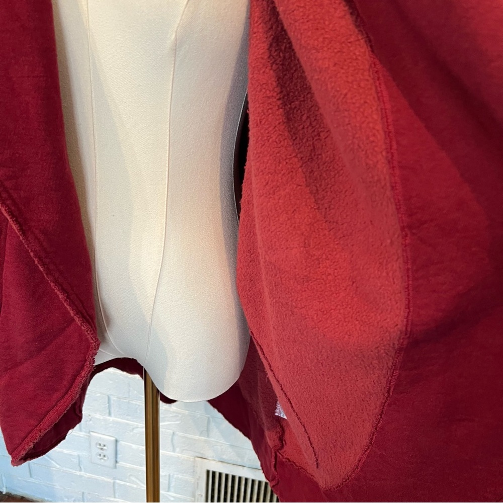 Bryn Walker Cocoon Waterfall Burgundy Red Oversized Cardigan L - Picture 7 of 13